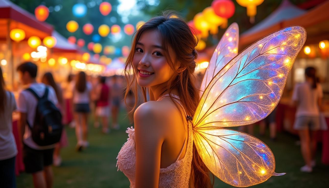 découvrez comment les ailes de fée lumineuses apportent magie et originalité à vos événements ! tendance incontournable, elles subliment fêtes, mariages et soirées à thème pour un effet féérique garanti.