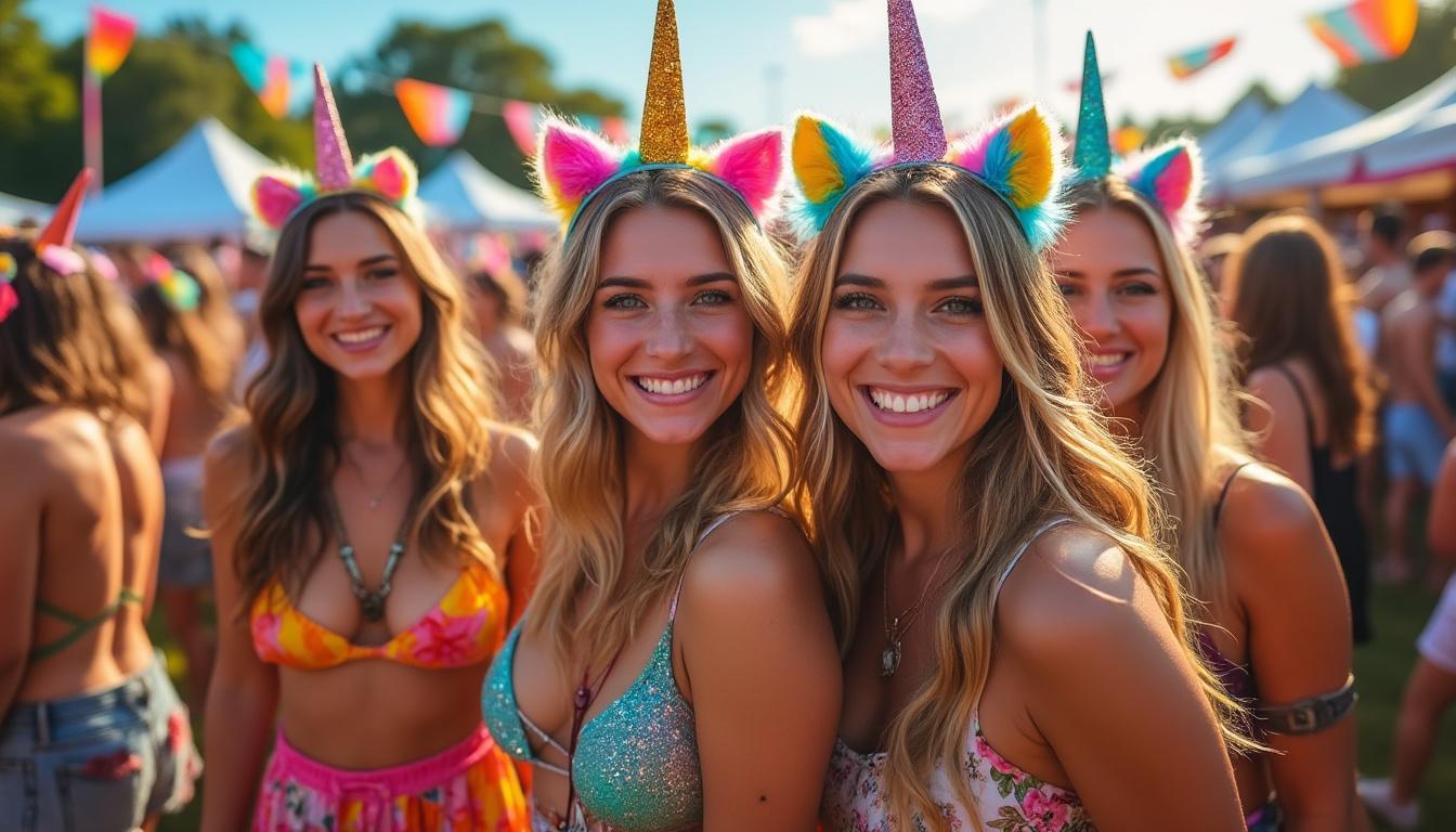 plongez dans la tendance estivale avec le bandeau licorne à paillettes, l’accessoire fun et coloré qui sublime tous vos looks d’été. découvrez pourquoi il devient indispensable cette saison !