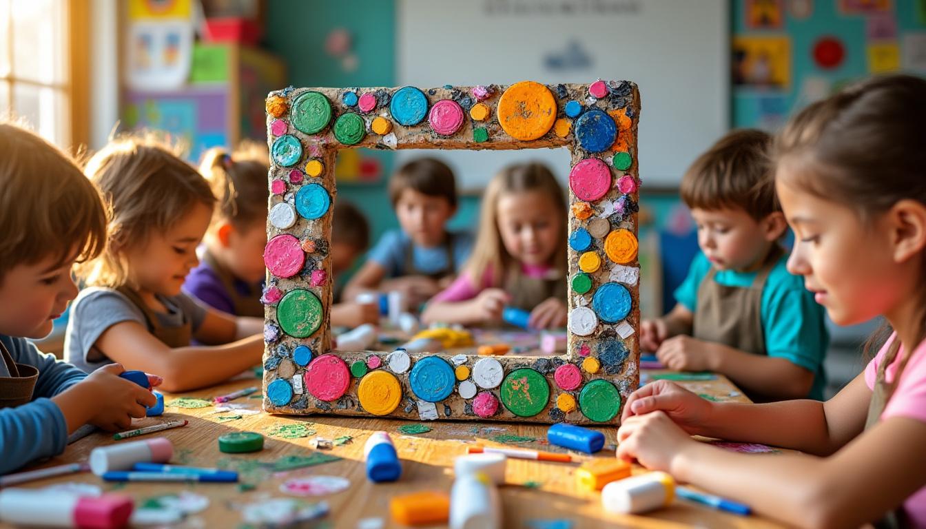 découvrez comment personnaliser un cadre photo décoré pour enfant en utilisant des matériaux recyclés, une activité créative et écologique idéale pour stimuler l'imagination des petits.