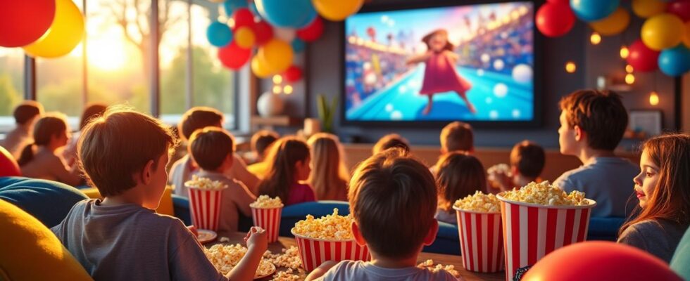 organisez une fête pour enfants au cinéma avec des thèmes créatifs et originaux pour une expérience inoubliable pleine de rires et de magie.