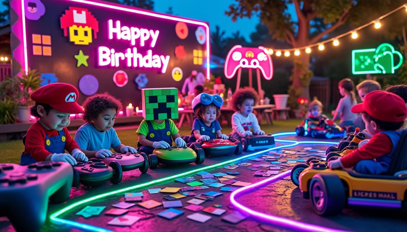 découvrez des idées de jeux amusants inspirés des jeux vidéo pour animer la fête d'anniversaire de vos enfants et garantir des moments inoubliables.