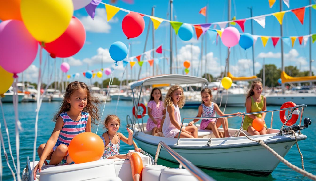 découvrez des solutions de décoration originales et ludiques pour animer une fête d'enfants sur un bateau en location, alliant sécurité et ambiance festive.