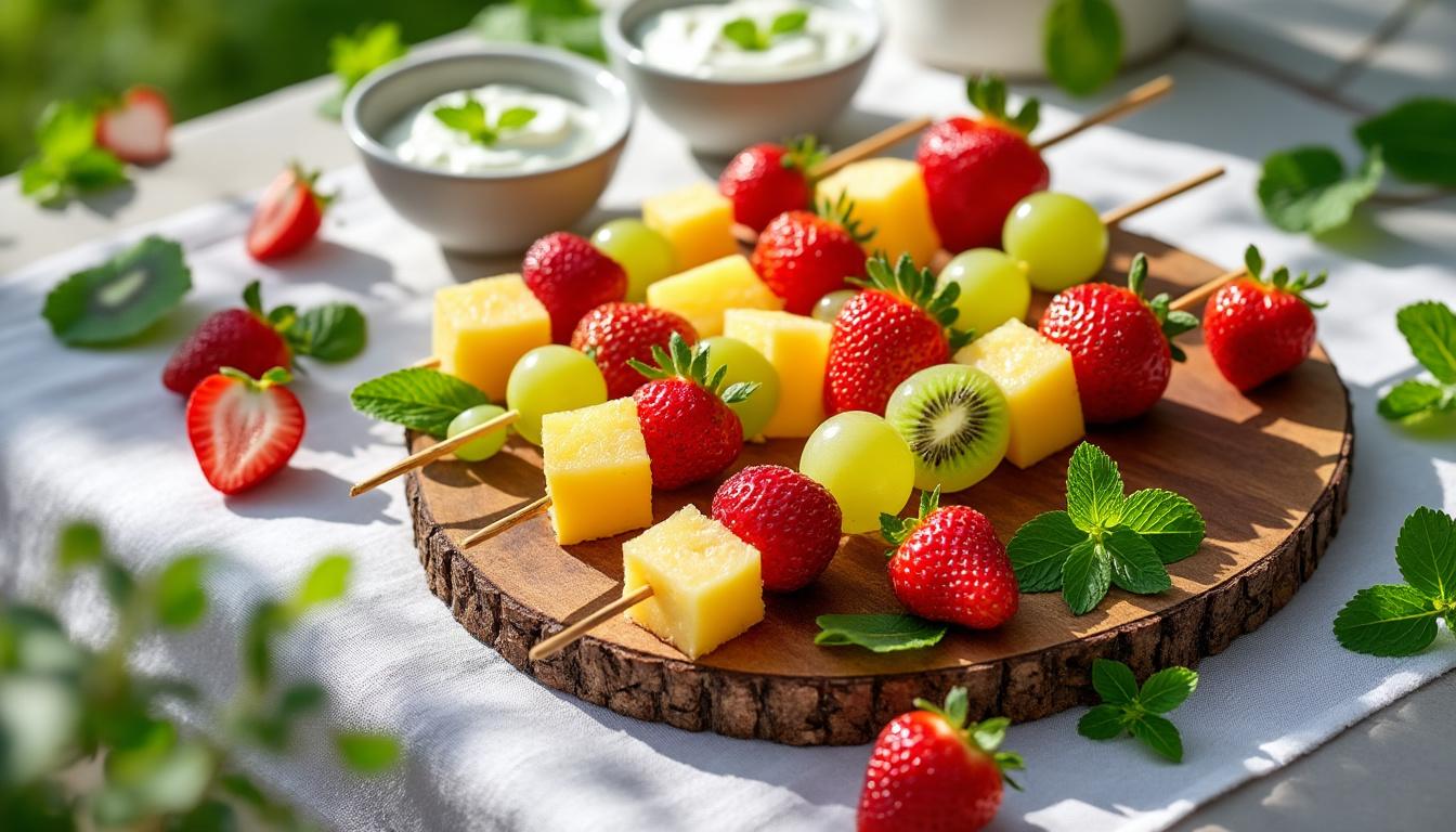 découvrez comment la création de brochettes de fruits peut transformer vos apéritifs d'été en moments frais, colorés et délicieux, parfaits pour ravir vos invités.