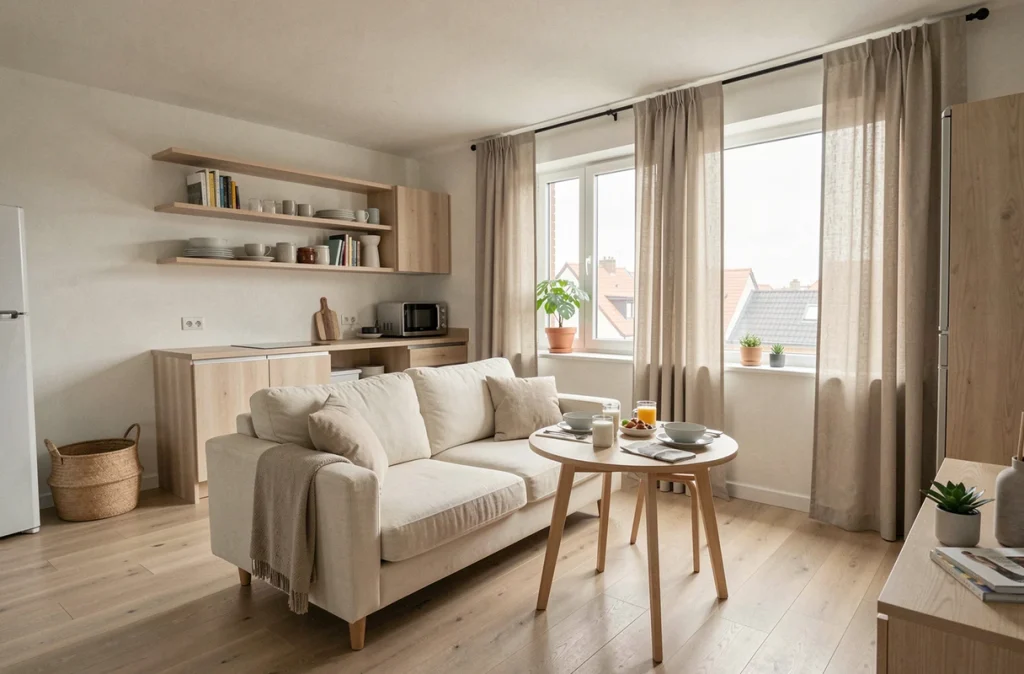 Appartement meublé en location prêt à accueillir un locataire sous le statut LMNP